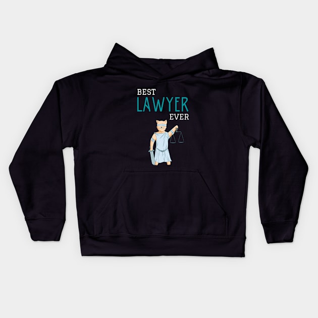 Best lawyer ever illustration Kids Hoodie by cypryanus